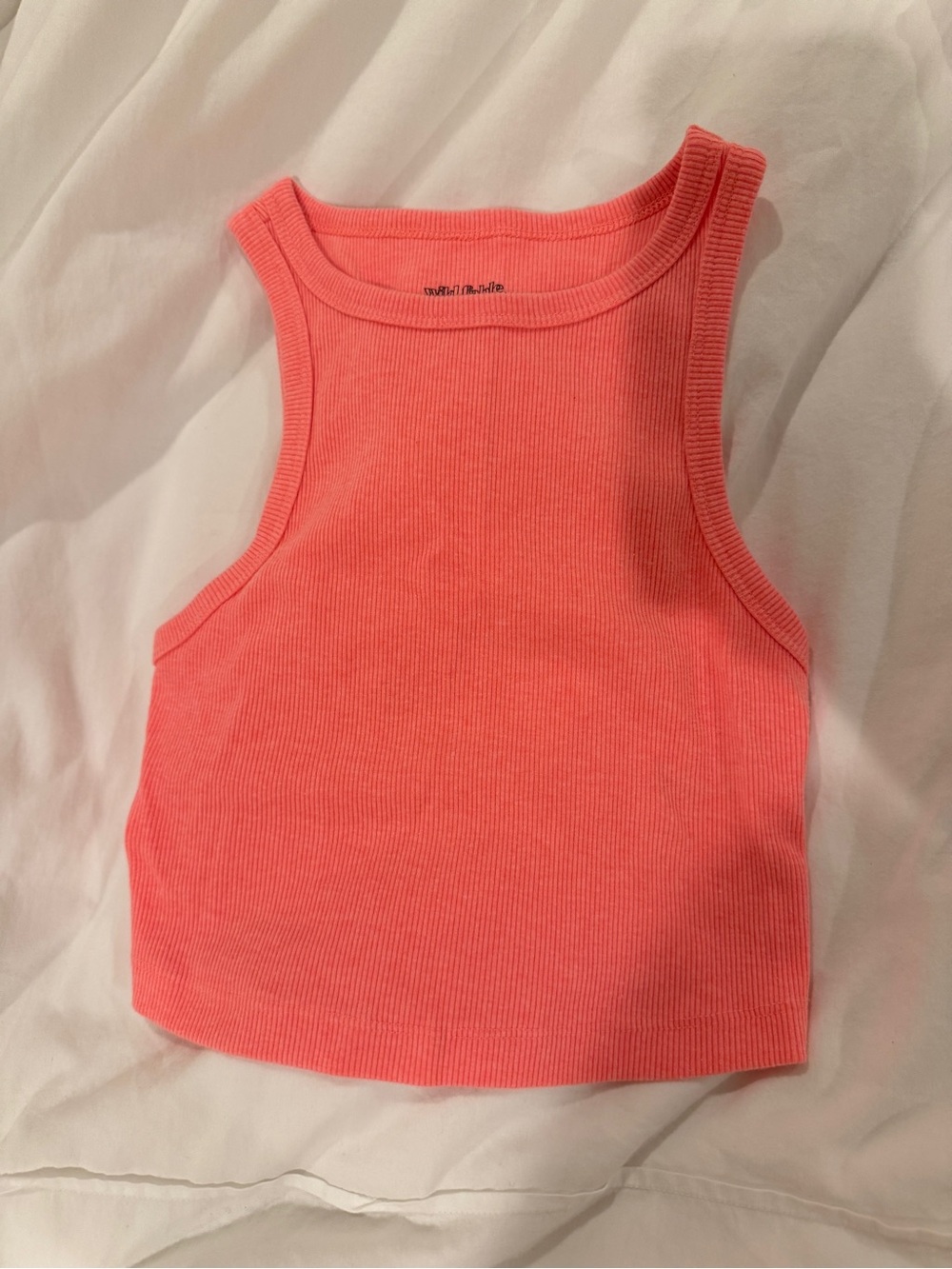 wild fable Coral Ribbed Cropped Tank